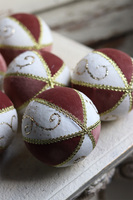 OD RĘKI bombki świąteczne, Velvetica Glamour, kpl.6szt, śr.10cm 