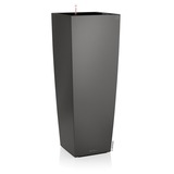 Cubico Alto Premium, elegancka donica z nawadnianiem, szara, wys.105cm