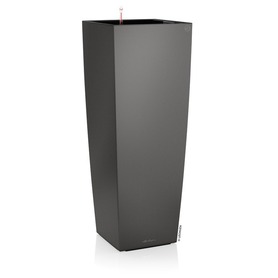 Cubico Alto Premium, elegancka donica z nawadnianiem, szara, wys.105cm
