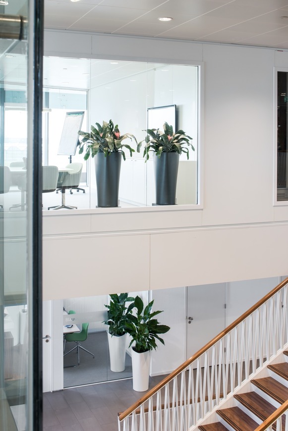 Delta Premium, elegancka donica z nawadnianiem, czerwona, wys.56cm