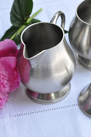 cynowany zestaw Valentina (cukiernica i mlecznik)