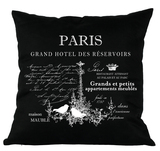 poduszka dekoracyjna czarna Paris 43x43cm