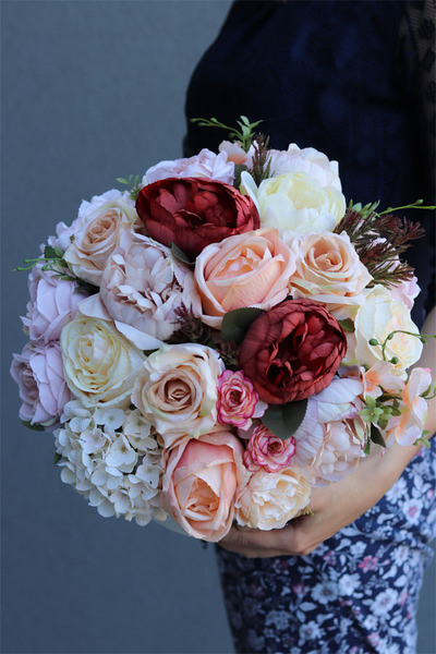 Misty, kompozycja kwiatowa / bukiet / flowebox wys.30cm