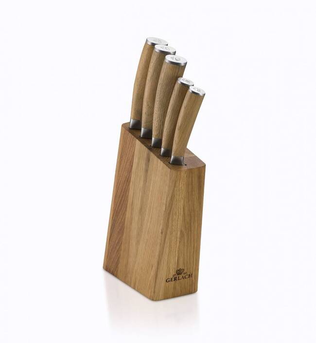 Natur zestaw 5 noży w drewnianym bloku