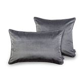 poduszka dekoracyjna welurowa, Velvetia, ciemna szarość, wym.50x50cm