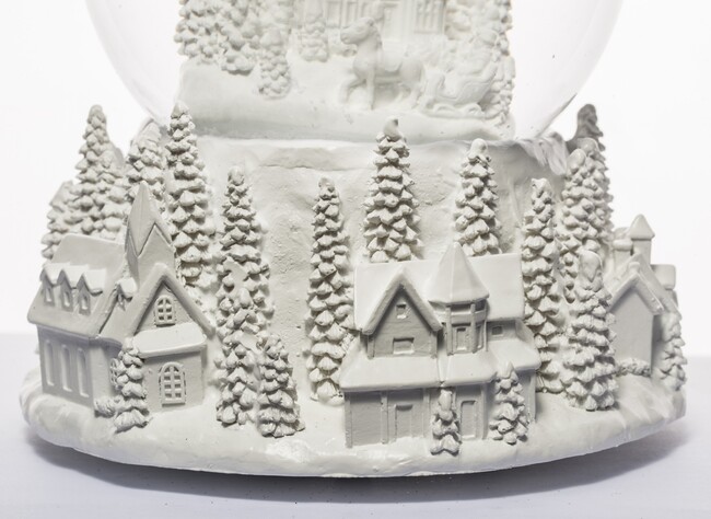 bożonarodzeniowa kula śnieżna / pozytywka, Biały Las, wym.15x13cm