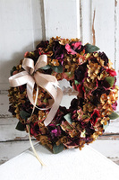 Pani Jesień, barwny wianek z hortensji, śr.40cm