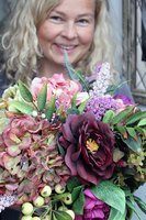 jesienna kompozycja kwiatowa / bukiet w koszu Nostalgia, wys.37cm, szer.35cm