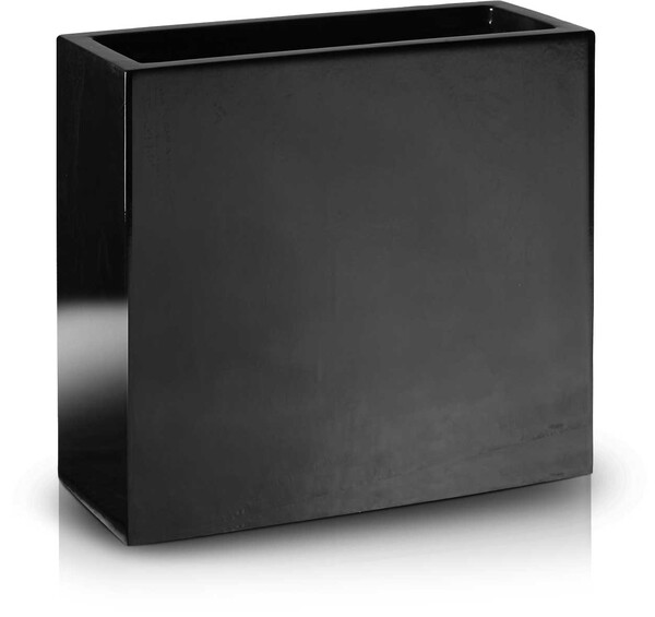 Fiberglass Fiber donica Rectangle Black 50x20x50cm