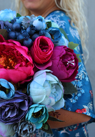 Caryca Katarzyna, Pink&Violet&Blue, elegancki flowerbox, wys.30cm
