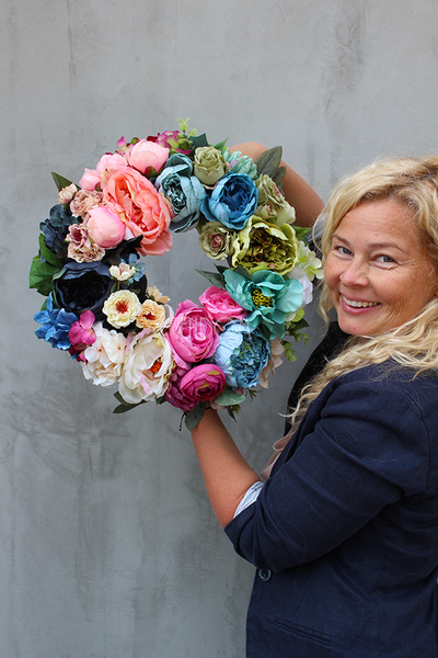 Caryca Katarzyna efektowny wianek na drzwi, śr.38cm 