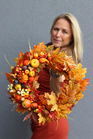 Jesienny Park, barwny wianek na drzwi, śr.36cm  