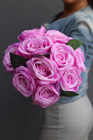 elegancki Flowerbox Różowa Róża, wys.22cm