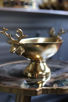 eleganckie metalowe naczynie / patera, Scandi Gold, wym.15x35x10cm