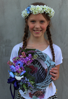 Emilia, delikatny wiosenny wianek na drzwi z Twoim imieniem, śr.27cm