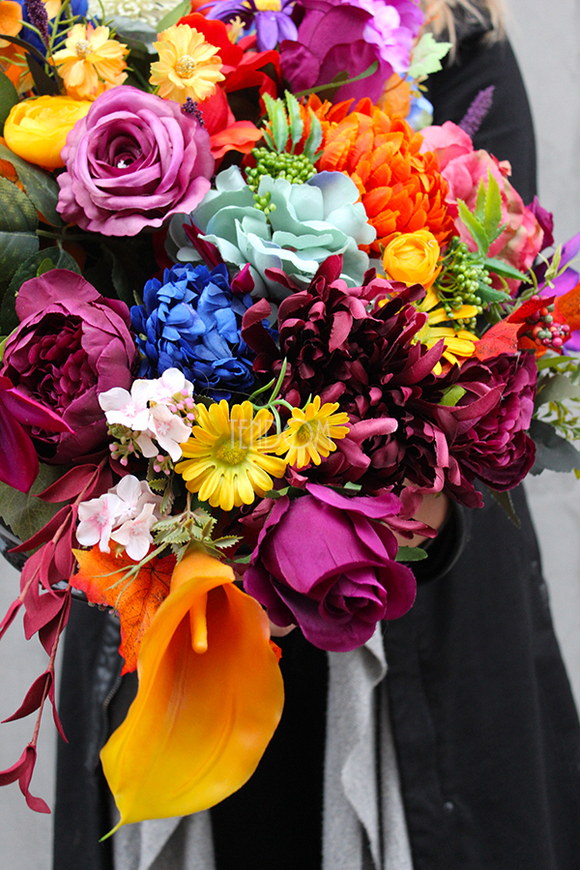 Jesienna Aura kompozycja kwiatowa nagrobna, wym.50x45x38cm   