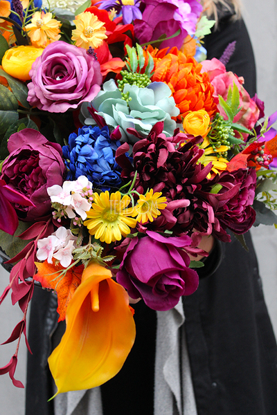 Jesienna Aura kompozycja kwiatowa nagrobna, wym.50x45x38cm   