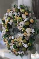 elegancki świąteczny wianek Nostalgiczne Święta, śr.30cm