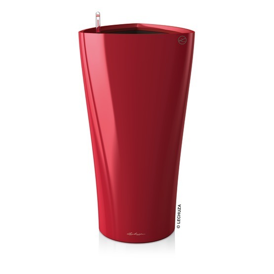 Delta Premium, elegancka donica z nawadnianiem, czerwona, wys.56cm