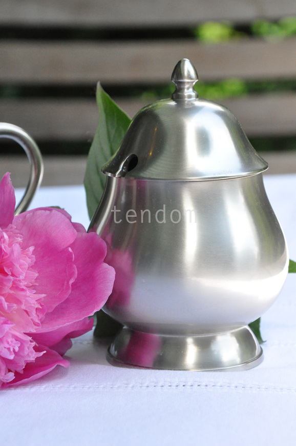 cynowany zestaw Valentina (cukiernica i mlecznik)