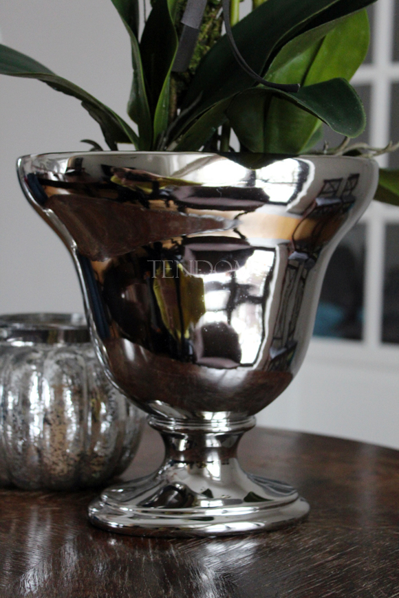 duży storczyk w srebrnej donicy Srebrny Pałac, wys.75cm