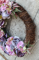 Pastelowa Nostalgia, elegancki wianek, śr.38cm 