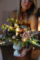 Christmas kompozycja świąteczna / bukiet w pucharze, wys.38cm, śr.35cm