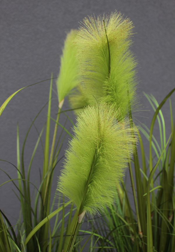 Samba, sztuczna trawa w czarnej donicy fiberglass, wys.160cm