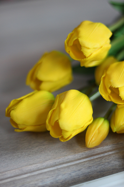 bukiet tulipan silikonowy Yellow Spring
