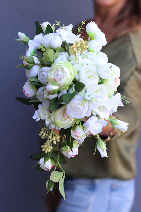 drewniane pudełko - szuflada z kwiatami, Fustra, wym.23x33cm