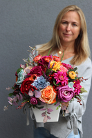 jesienna kompozycja kwiatowa, Salomea, wym.38x33cm