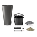 Delta Premium, elegancka donica z nawadnianiem, czerwona, wys.56cm