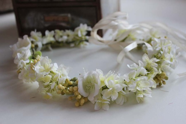 Apissa, komunijny kwiatowy wianek na głowę, rozmiar uniwersalny