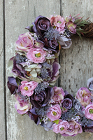 Pastelowa Nostalgia, elegancki wianek, śr.38cm 