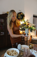 Christmas kompozycja świąteczna / bukiet w pucharze, wys.38cm, śr.35cm