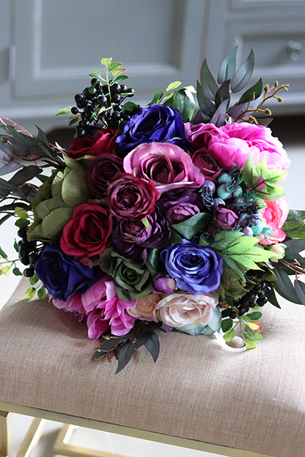 Lerra, atrakcyjna kompozycja kwiatowa do wazonu / bukiet dł.44cm