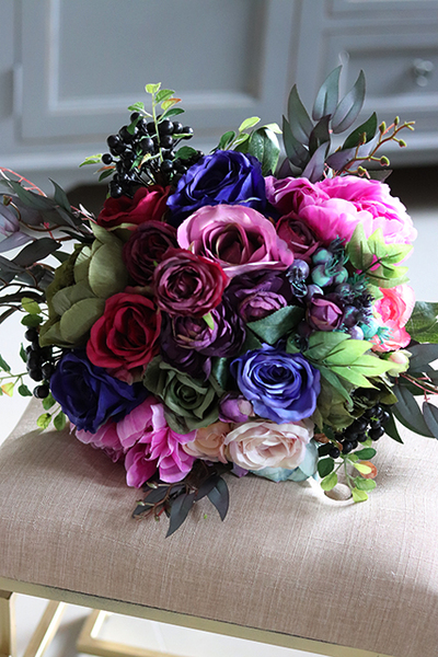 Lerra, atrakcyjna kompozycja kwiatowa do wazonu / bukiet dł.44cm