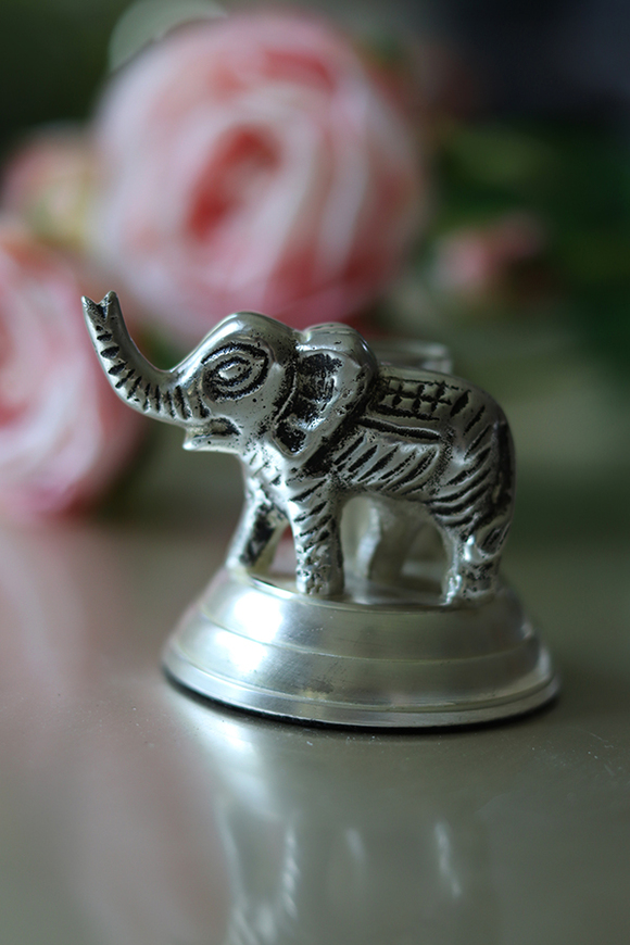 Elephant, posrebrzany pojemnik na wykałaczki, wym.4.5x5cm