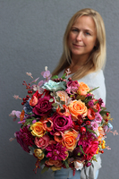 jesienna kompozycja kwiatowa, Salomea, wym.38x33cm