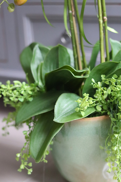 efektowny sztuczny storczyk w ceramicznej donicy, Paragwaj, wys.87cm