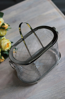 Glamour Spring, kryształowy pojemnik na lód ze szczypcami, wym.13x20x11cm