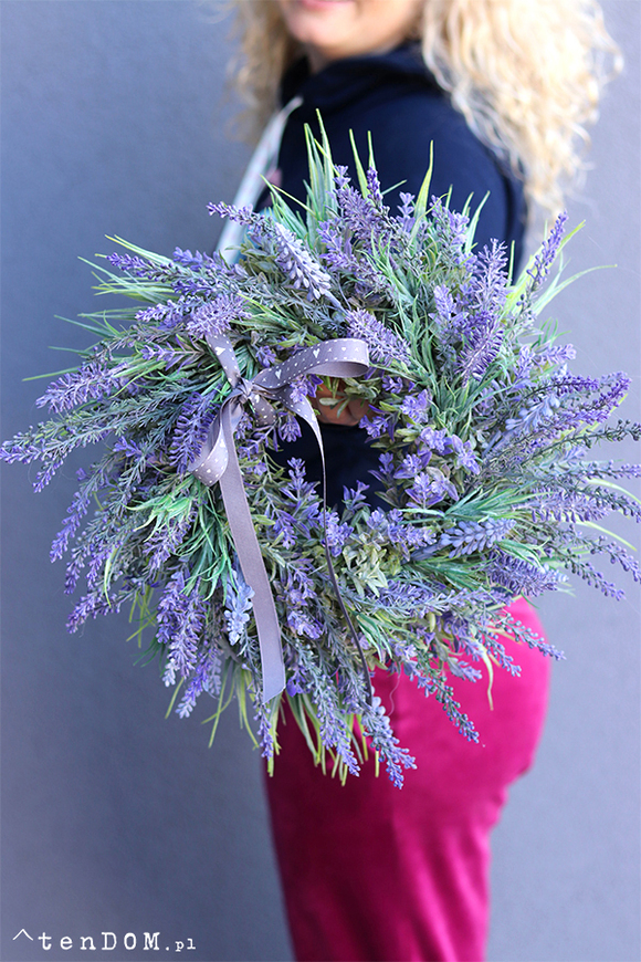 dekoracyjny wianek z lawendą, Lavender Home 2, śr.35cm