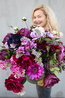 flowerbox kompozycja ze sztucznych kwiatów Ballada, wys.63cm