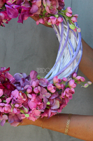 okazały wianek na drzwi Różowa Lady, śr.39cm 