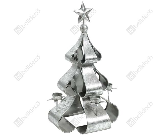 Christmas dekoracyjna srebrna choinka 1, wym.29x29x53.5cm