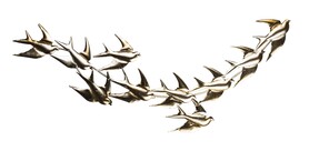 Avis Gold, efektowny decor ścienny, wym.35x86cm