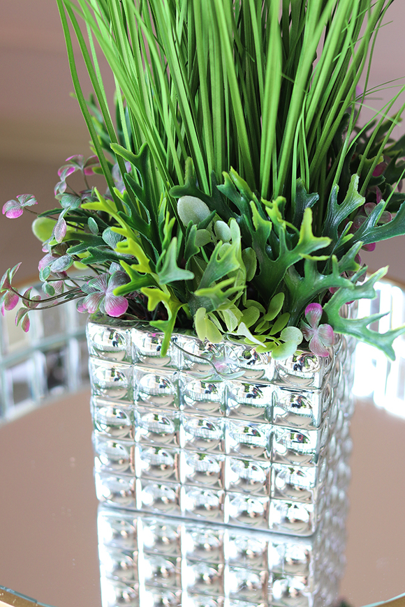 Hellada, sztuczna trawa w donicy w stylu glamour, wys.55cm