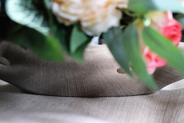 kompozycja na komodę / stolik w lustrzanej donicy, Monalla, wys.25cm