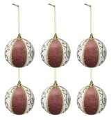 OD RĘKI bombki świąteczne, Velvetica Glamour, kpl.6szt, śr.10cm 