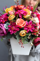 jesienna kompozycja kwiatowa, Salomea, wym.38x33cm